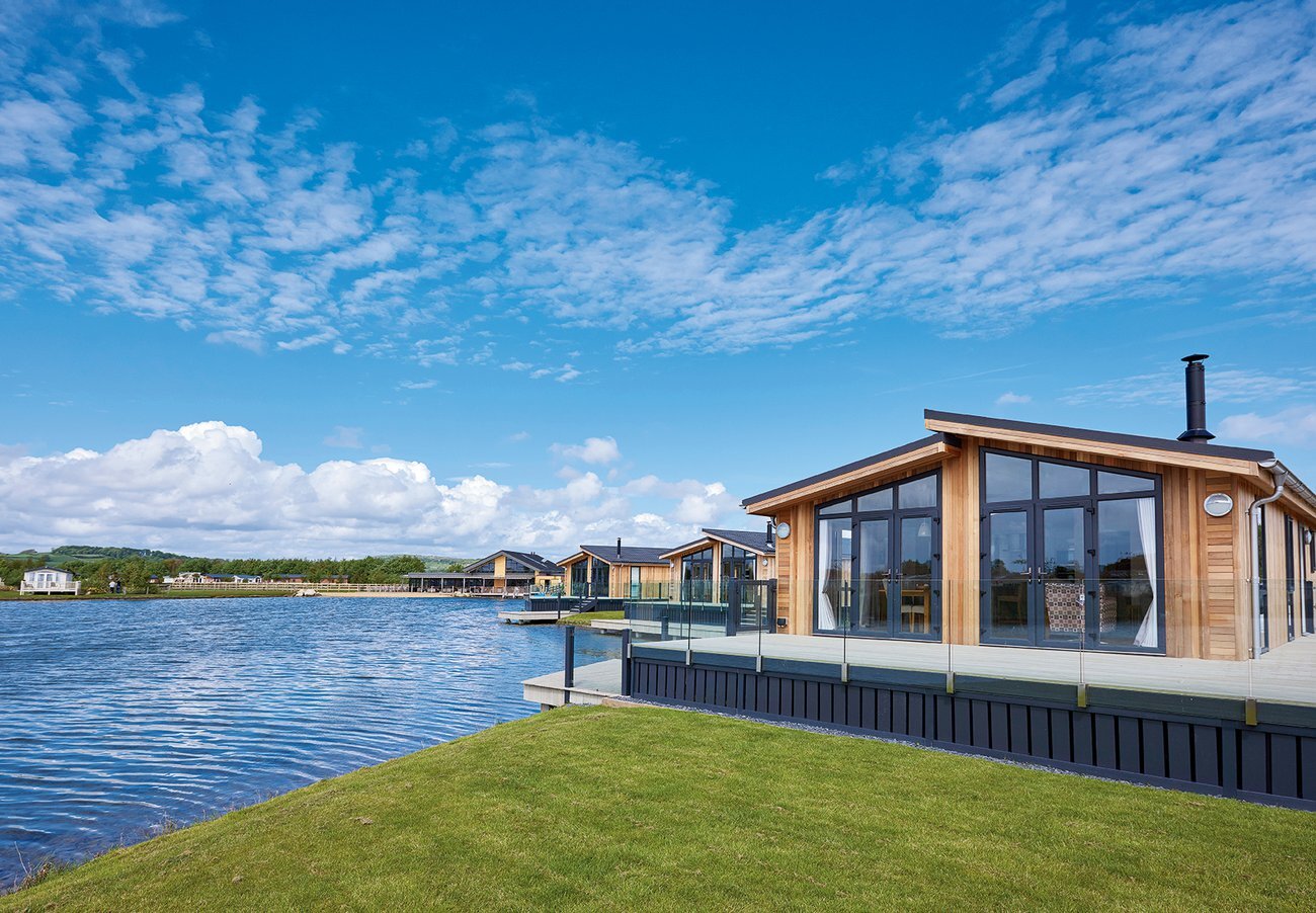 Holiday homes overlooking a lake