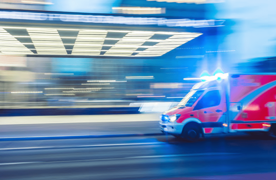 Paramedic-min Paramedic vehicle speeding through